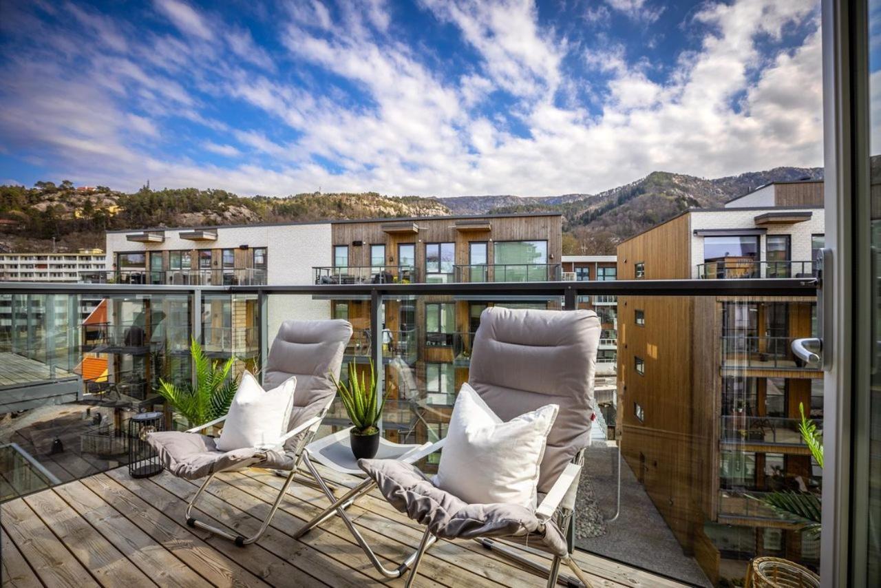 New Penthouse Apartment With Sea View In Bergen Centrum Bagian luar foto